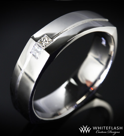 Custom Mens Diamond Wedding Band