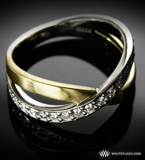 Custom Platinum and 18K Yellow Gold wedding band