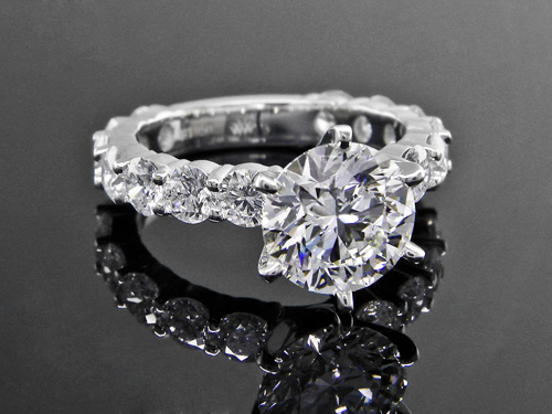 Custom Platinum Ring with Whiteflash ACA