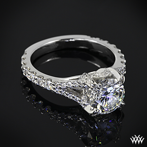 Custom Split Shank Diamond Engagement Ring