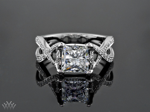 Custom Twisted Diamond Engagement Ring