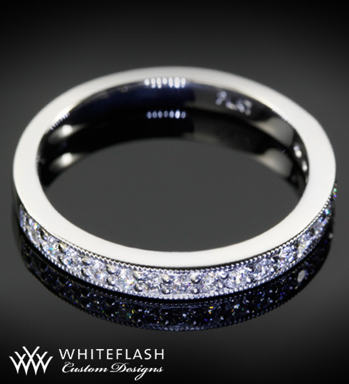 Diamond Milgrain Wedding Band