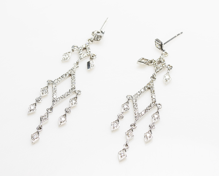 Diamond Pave Chandelier Earrings