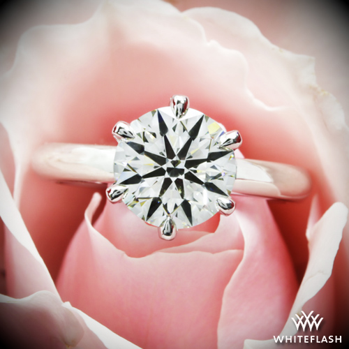 Exquisite Half Round Solitaire Engagement Ring with a 1.84ct J VS2 A CUT ABOVE