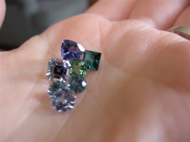 family portrait, sapphires, spinels and tourmalines