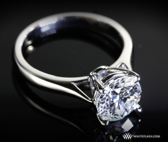 Fine Line Solitaire Engagement Ring