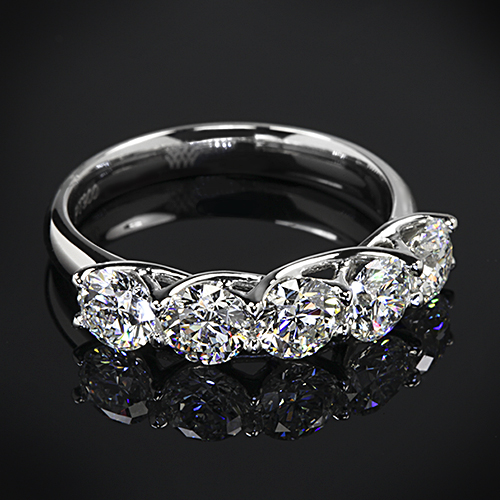Five Stone Trellis Diamond Right Hand Ring