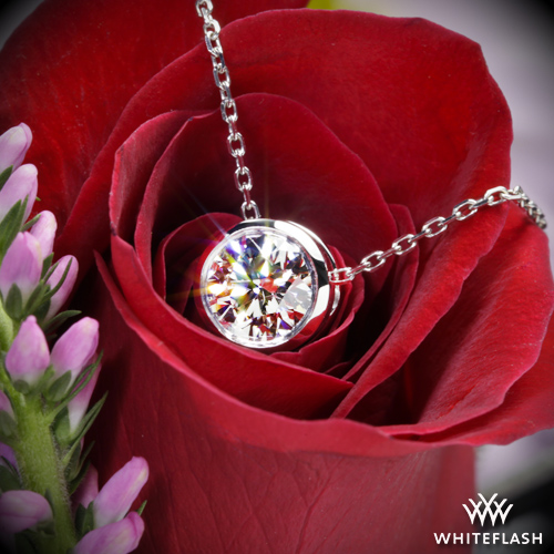 Full Bezel Diamond Pendant set with a 0.737ct A CUT ABOVE