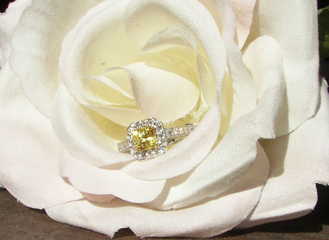 Homer sapphire in Whiteflash ring