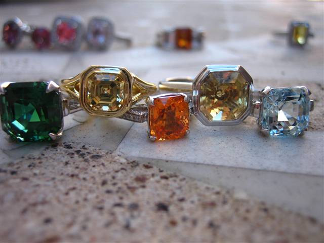 LaurenThePartier's 1.38 ct. Grossular Asscher in 18k JKT setting