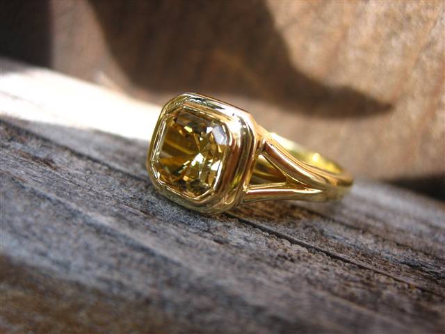 LaurenThePartier's 1.38 ct. Grossular Asscher in 18k JKT setting