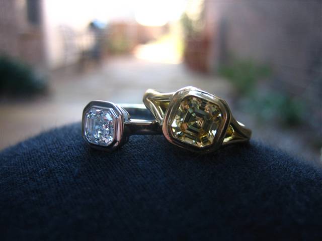 LaurenThePartier's 1.38 ct. Grossular Asscher in 18k JKT setting