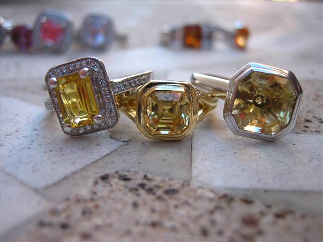 LaurenThePartier's 1.38 ct. Grossular Asscher in 18k JKT setting