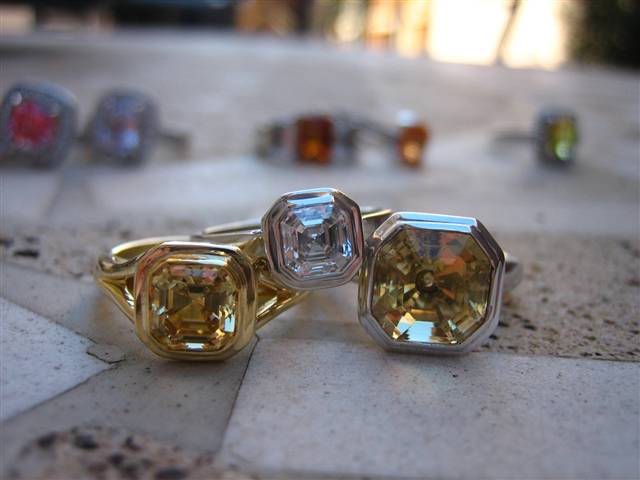 LaurenThePartier's 1.38 ct. Grossular Asscher in 18k JKT setting