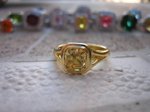 LaurenThePartier's 1.38 ct. Grossular Asscher in 18k JKT setting