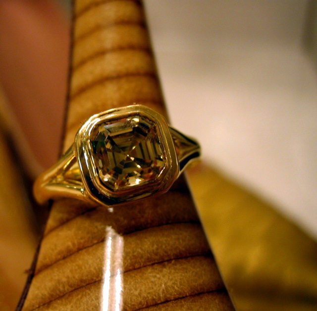 LaurenThePartier's 1.38 ct. Grossular Asscher in 18k JKT setting