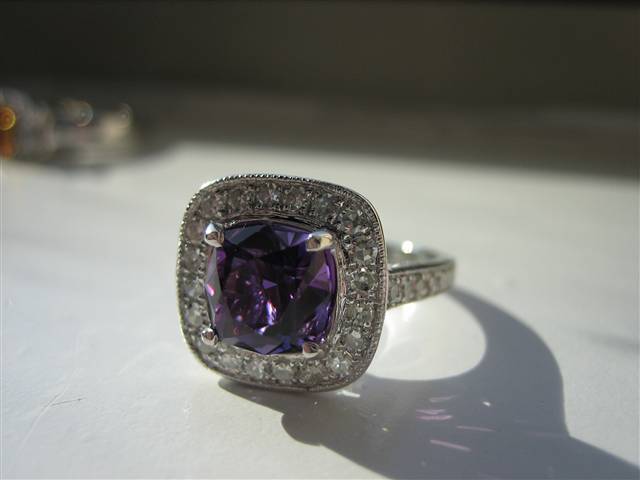 LaurenThePartier's 1.68 ct. Barry Bridgestock Amethyst in LOGR setting.