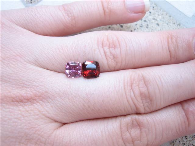 LaurenThePartier's .91 ct. Pink Tourmaline and 1.43 ct. Red Malaya Garnet