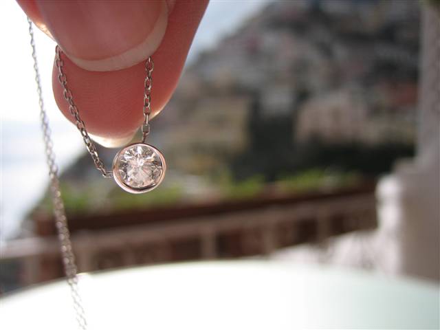 LaurenThePartier's Bezel Set .50 ct. Round Diamond Pendant