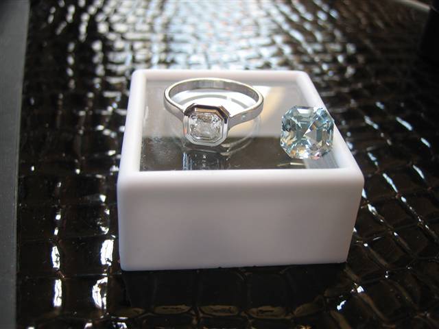 LaurenThePartier's Gary Braun cut 2.90 ct. Asscher Aqua