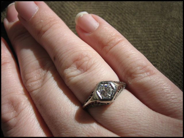 LaurenThePartier's Great Grandmother's Enagagement Ring - circa 1929 .40 OEC.