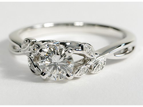 Levalia Pave Diamond Engagement Ring 14k White Gold