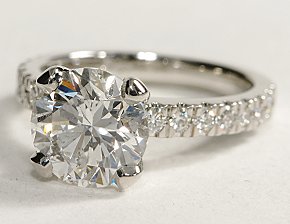 Nouveau Diamond Engagement Ring with Round cut Diamond