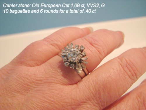 Old European Cut ballerine ring