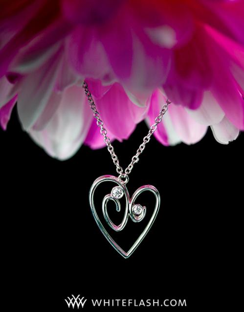 One Heart for Two Diamond Pendant