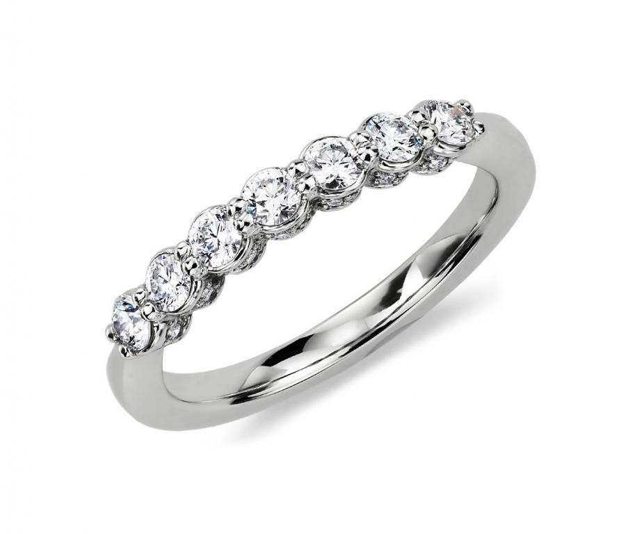 Pavé Crown Diamond Ring in Platinum (.50 ct. tw.)