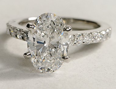 Pavé Diamond Engagement Ring in Platinum (1/2 ct. tw.)