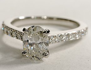 Pave Diamond Engagement Ring