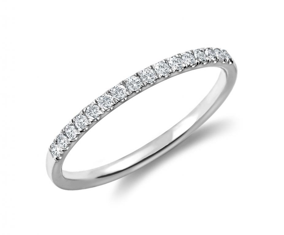 Petite Cathedral Pavé Diamond Ring .16ctw