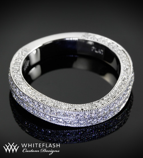 Platinum Pave Diamond Wedding Band