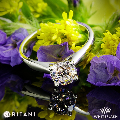 Ritani Cathedral Tapered Solitaire Engagement Ring