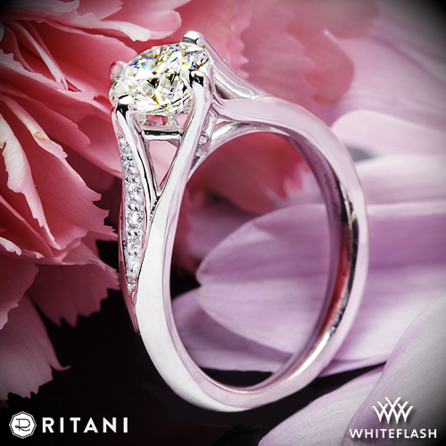 Ritani Vintage Tulip Diamond Engagement Ring