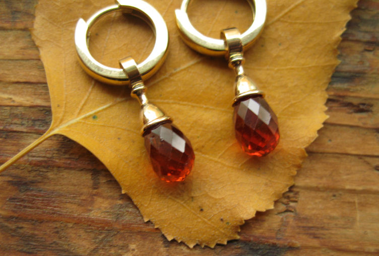 Spessartite Earring Drops