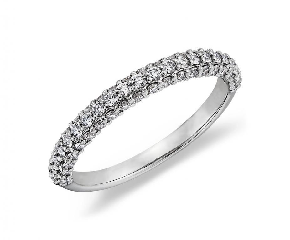 Starlight Pavé Diamond Ring in 14k White Gold