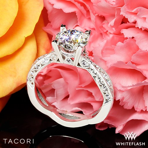 Tacori Classic Crescent Twist Diamond Engagement Ring