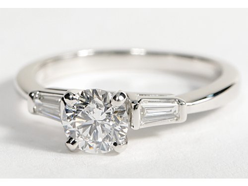 Tapered Baguette Diamond Engagement Ring