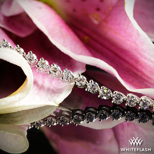 Three-Prong Diamond Tennis Bracelet