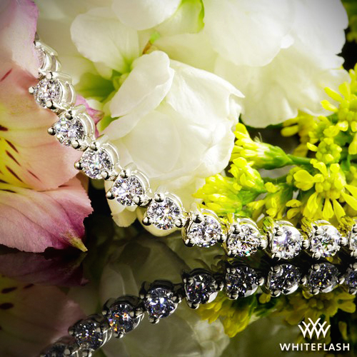 Three-Prong Diamond Tennis Bracelet