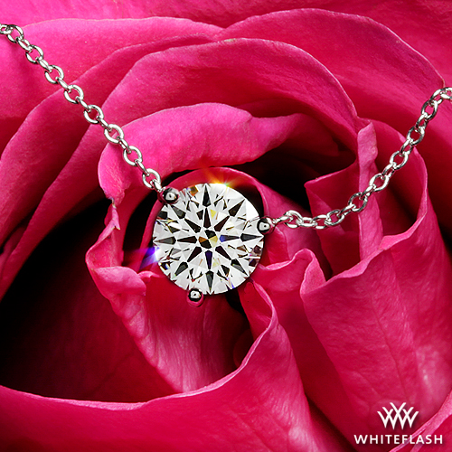 Three-Prong Martini Diamond Pendant