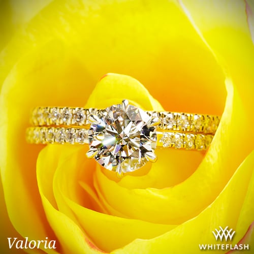 Valoria Cathedral French Set Diamond Wedding Set