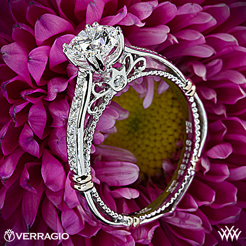 Verragio Shared-Prong Split Claw Diamond Engagement Ring