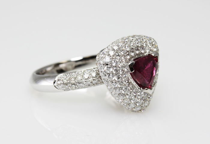 Whiteflash Ruby Diamond Engagement Ring