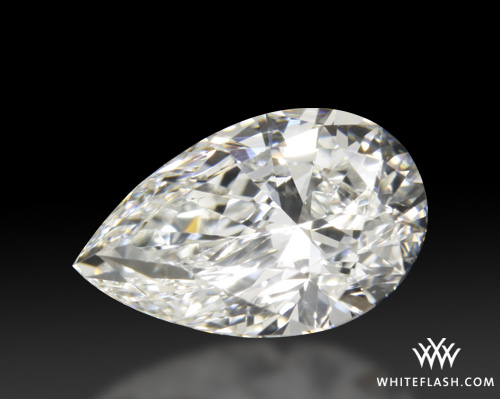 Whitelash Pear Cut Diamond