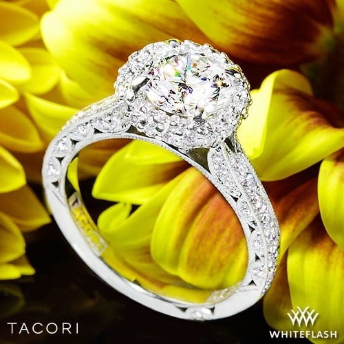 18k White Gold Tacori HT2522RD Blooming Beauties Botanical