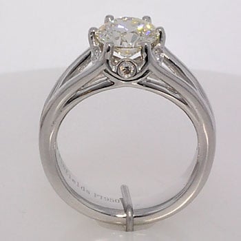 Finished diamond engagement ring profile