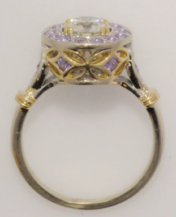 Finished diamond purple sapphire ring gallery